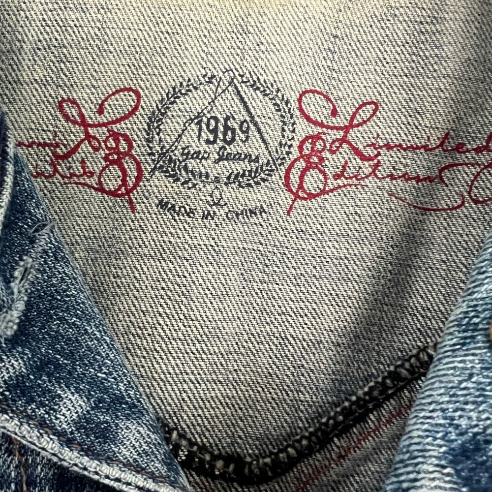 Gap 1989 Limited Edition Women’s Distressed Denim Trucker Jacket Medium Wash - Picture 4 of 5